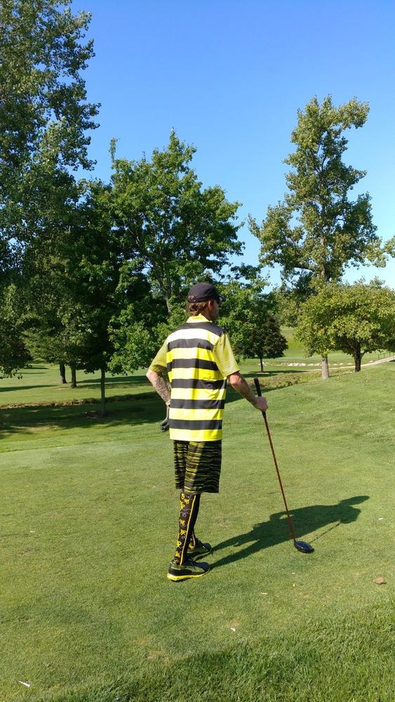 Crazy Socks with Bumble Bees Over the Calf - Customer Photo From John C.