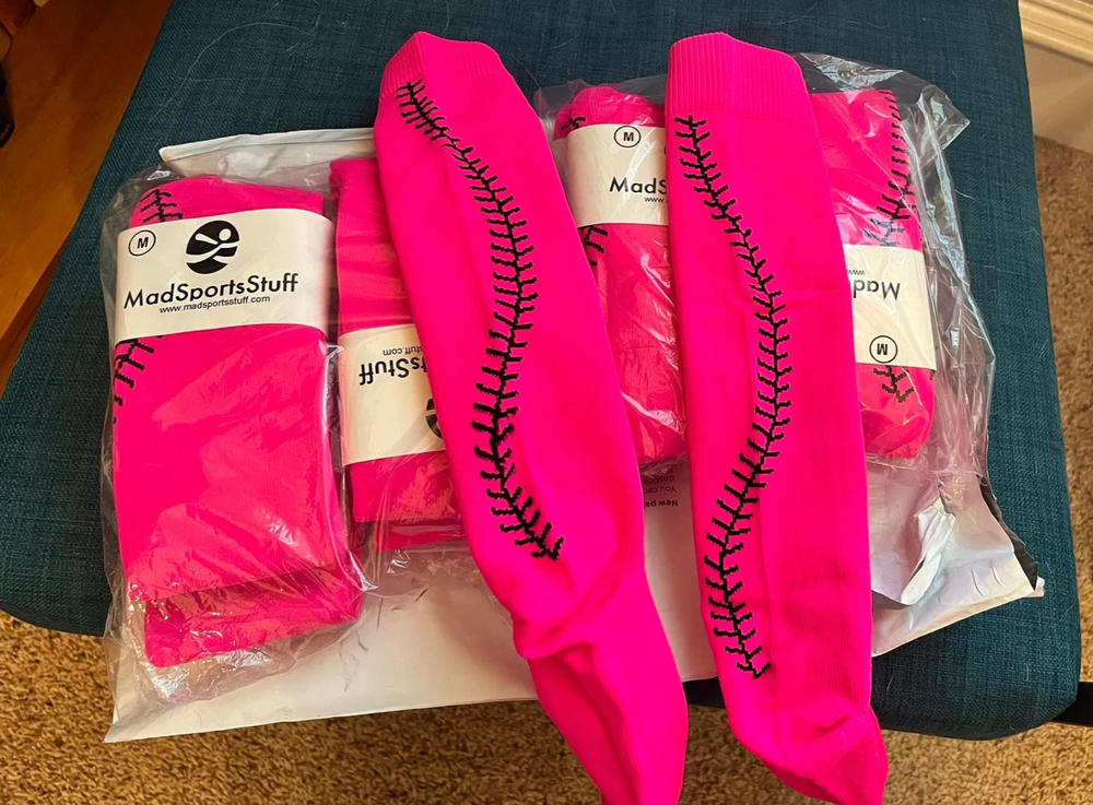 Softball Socks with Stitches Over the Calf (multiple colors) - Customer Photo From Dee Besson