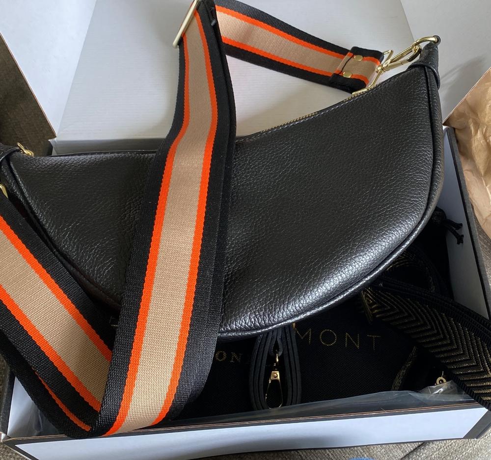 Crossbody strap - Gold Chevron - Customer Photo From Jessica Warwick