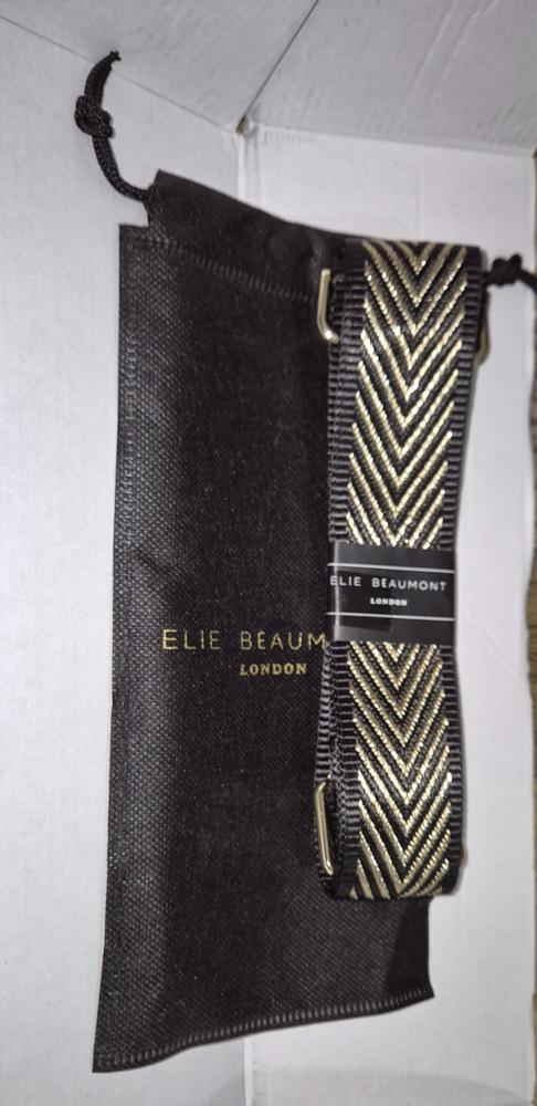 Crossbody strap - Gold Chevron - Customer Photo From SUSAN CHOWN