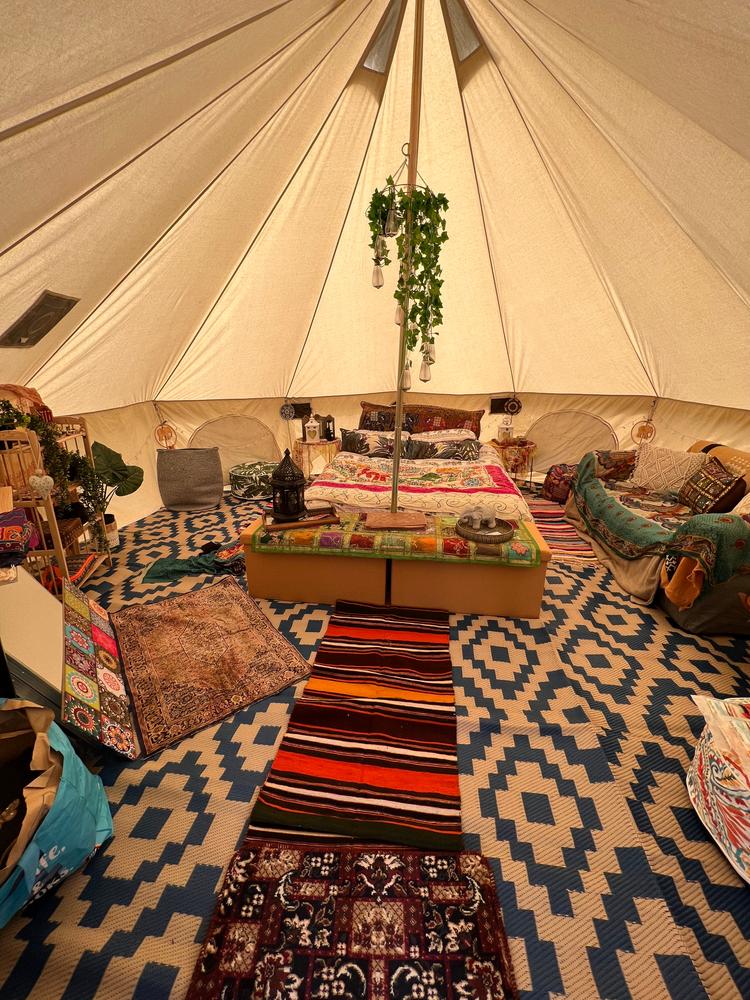 BTV 4 XL Cotton Canvas Bell Tent With Stove Hole - Customer Photo From John and Ricci