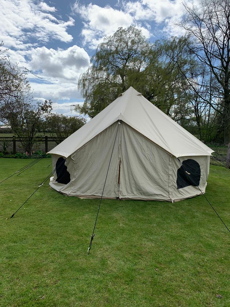 BTV 4 XL Cotton Canvas Bell Tent With Stove Hole - Customer Photo From John and Ricci
