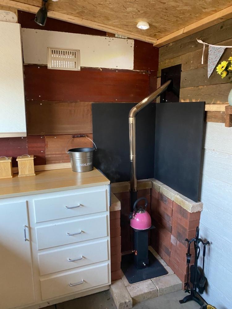 60mm Single Wall Stove Flue Pipe Connections - Customer Photo From Diane Cusworth