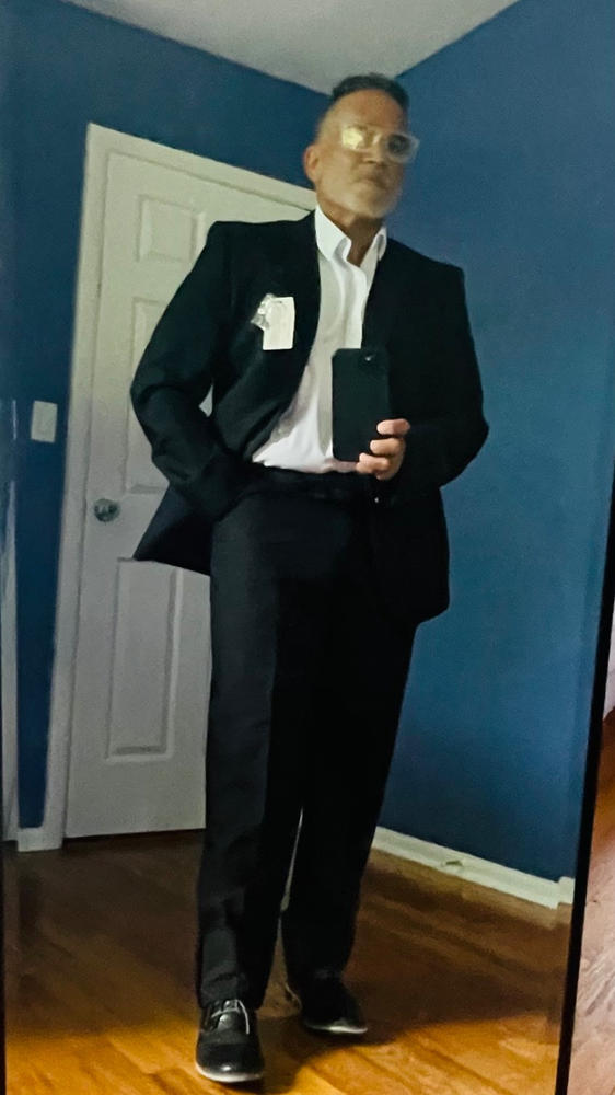 Black Two Button Suit - Customer Photo From Philip Echevarrio