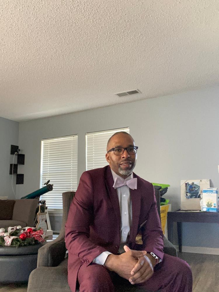 Burgundy Two Button Suit - Customer Photo From Anwar