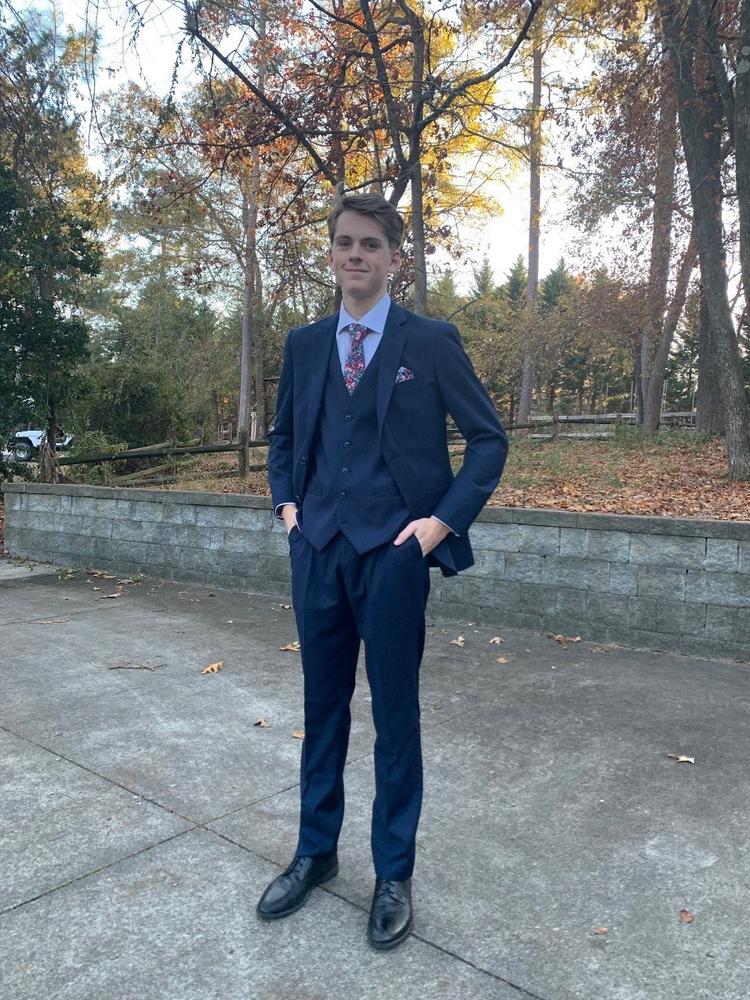 Navy Blue Three Piece Suit - Customer Photo From Jennifer Whitaker