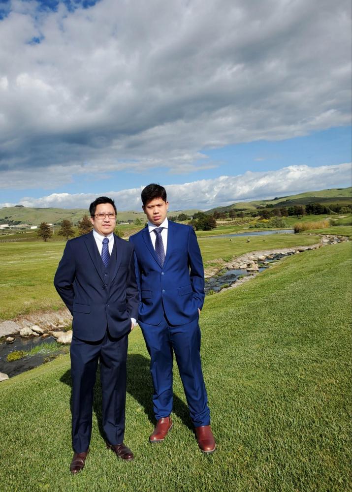 Navy Blue Three Piece Suit - Customer Photo From Ruben