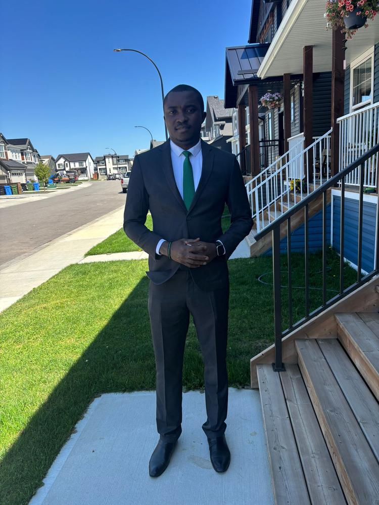 Dark Grey Two Button Suit - Customer Photo From Ime-Abasi Ekong