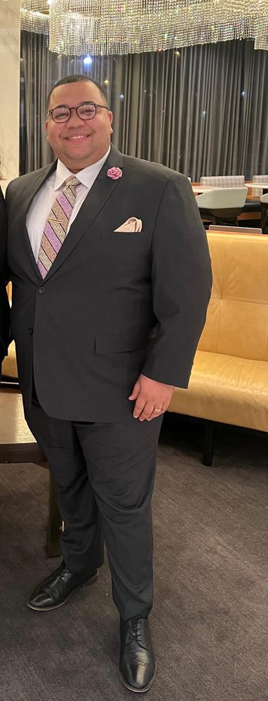 Dark Grey Two Button Suit - Customer Photo From James