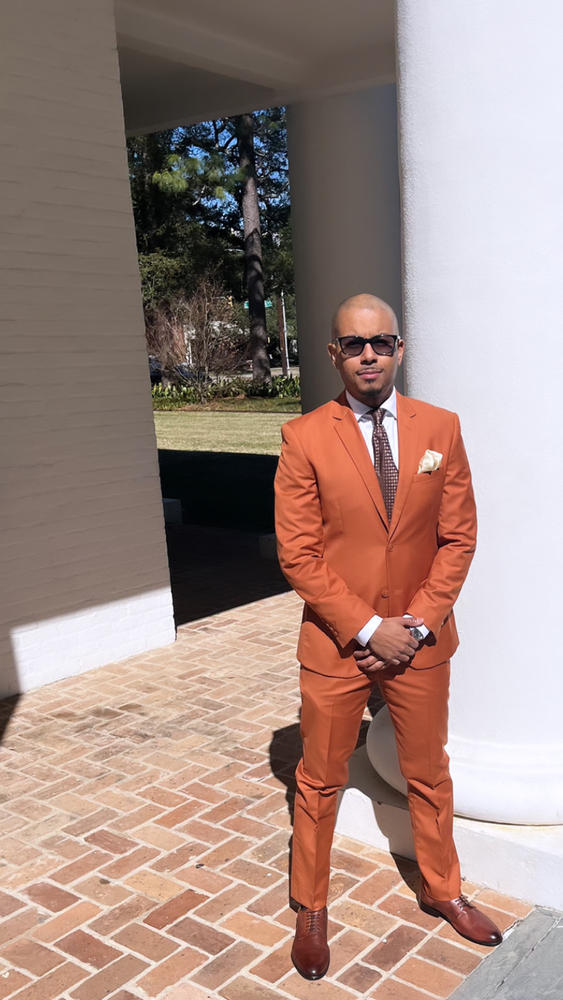 Copper Two Button Suit - Customer Photo From MV