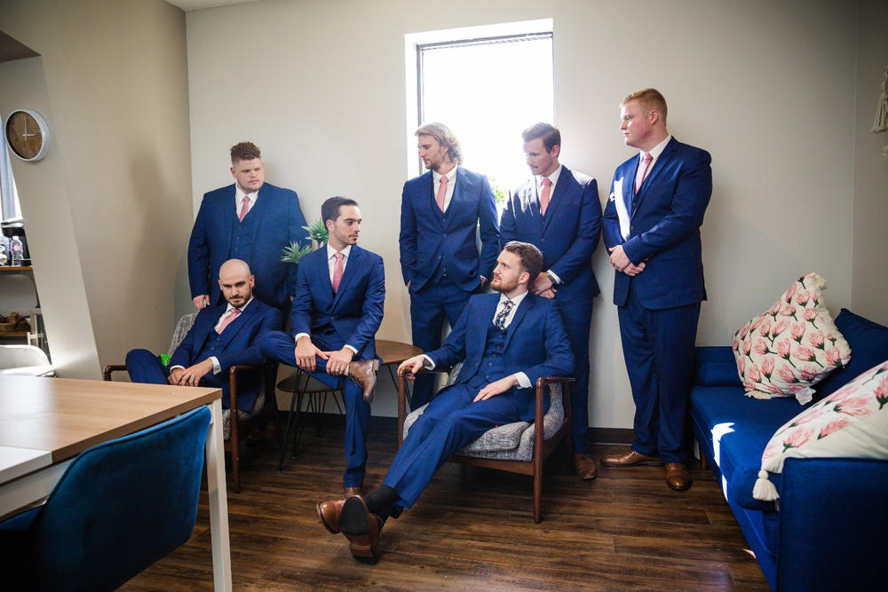 Blue Birdseye Three Piece Suit - Customer Photo From Reed Sowell