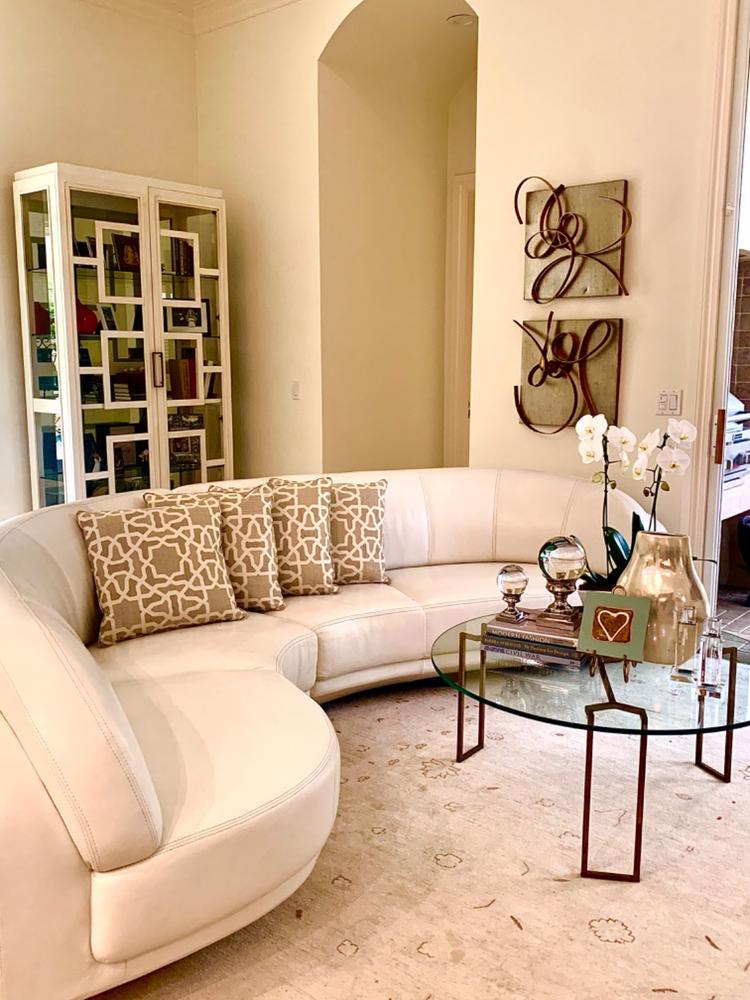 Harmony Abstract Gold Leaf Metal Wall Art - Customer Photo From Jean H.