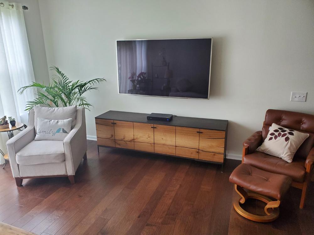 Cuzco Yukas Wood Modern Low Media Console 78"