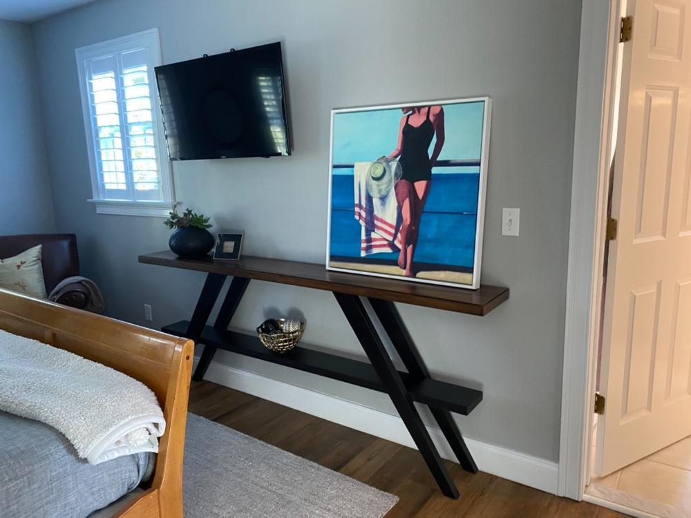 Chandler Mid-Century Modern Wooden Console Table 84" - Customer Photo From Tracey C.