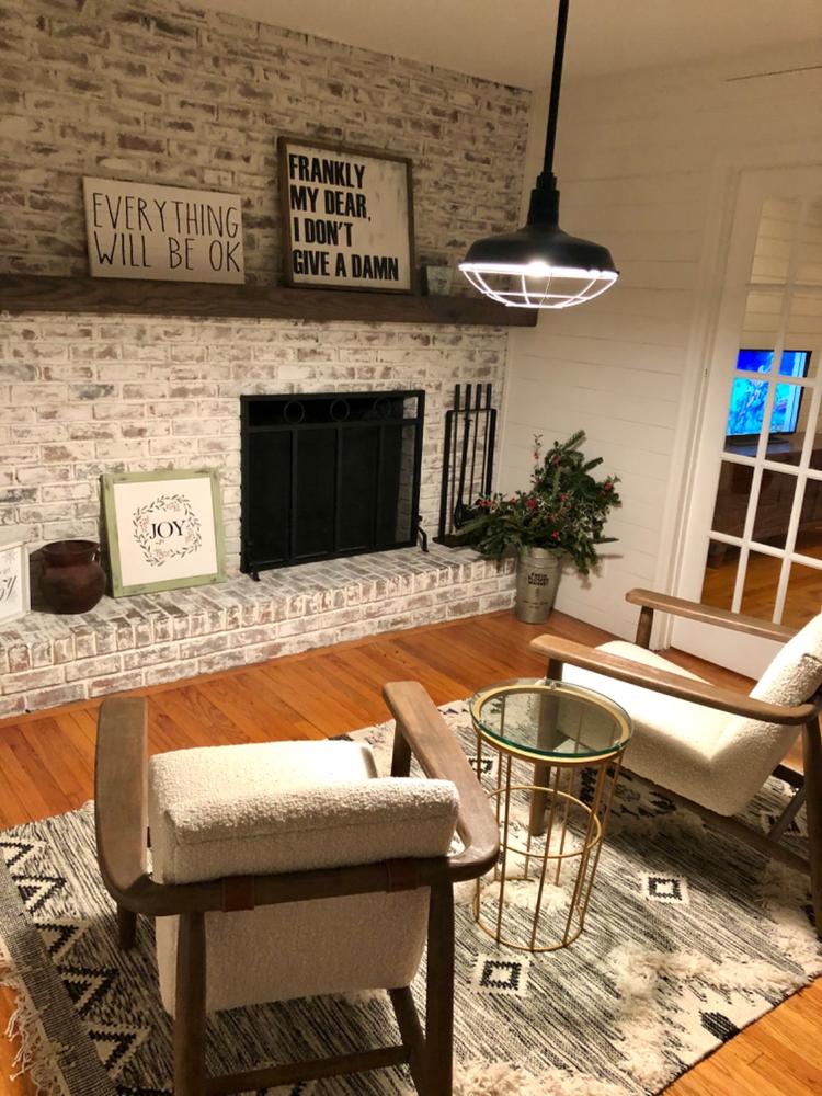 Arnett Modern Cream Bouclé Club Chair - Customer Photo From Kristina W.