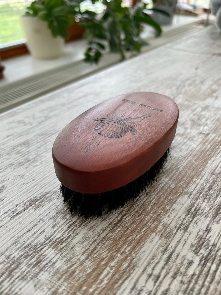 Beard Brush - Oval Shaped Pear Wood With Natural Bristles - Customer Photo From Rodrigo