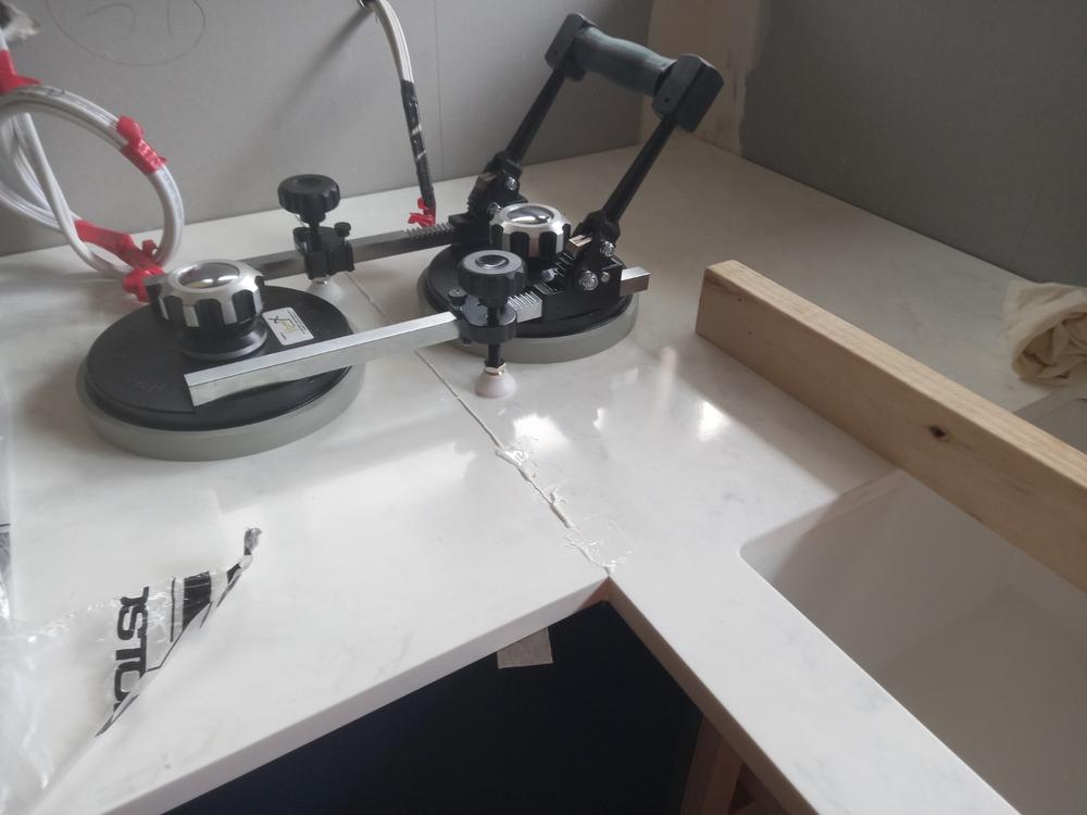 STONEX | Benchtop and Slab Seam Setter - With Non-Marking Grey Suction Cups - Customer Photo From TRISTAN P.