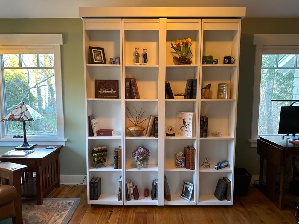 IN STOCK Queen Size Boaz BiFold Bookcase Murphy Bed - Customer Photo From Cynthia Hurvitz