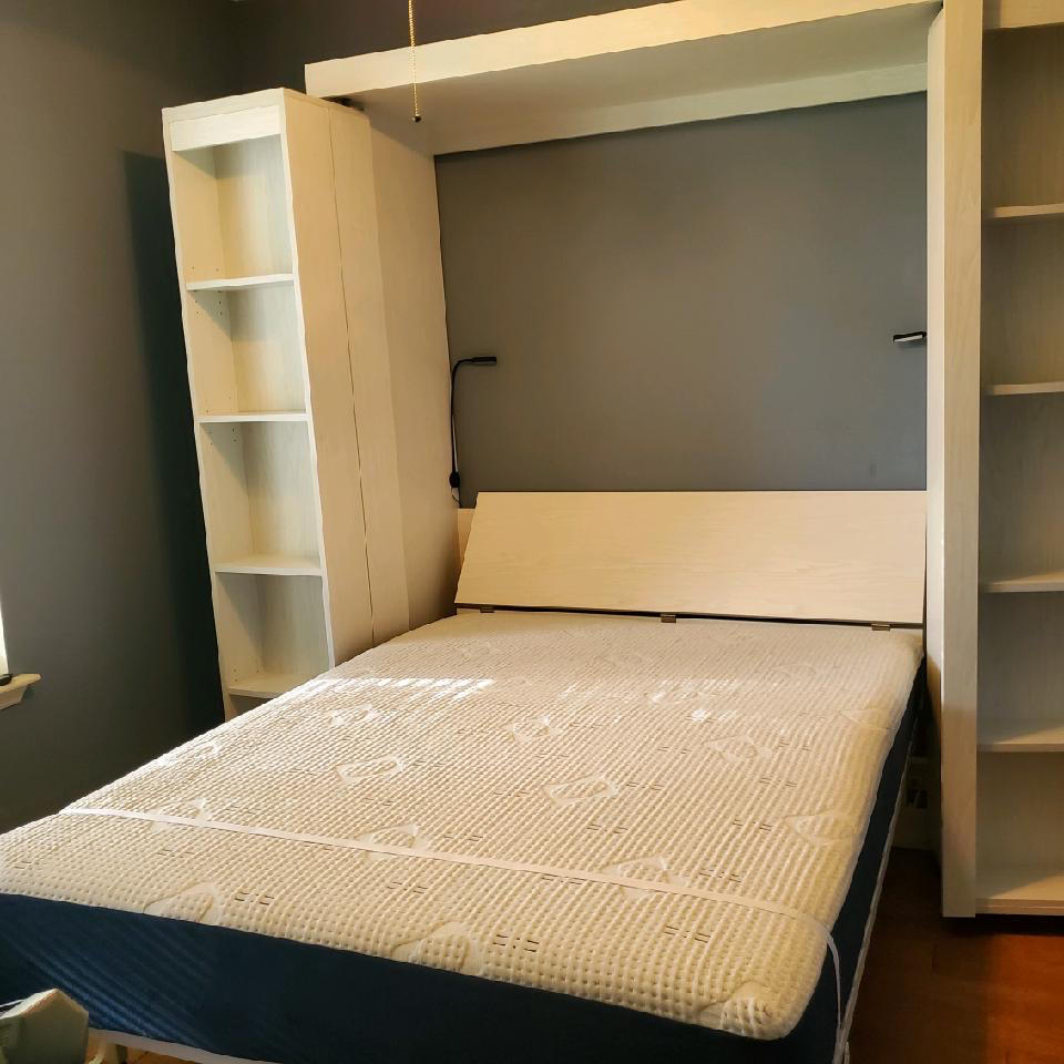 Boaz BiFold Bookcase Murphy Bed - Customer Photo From 