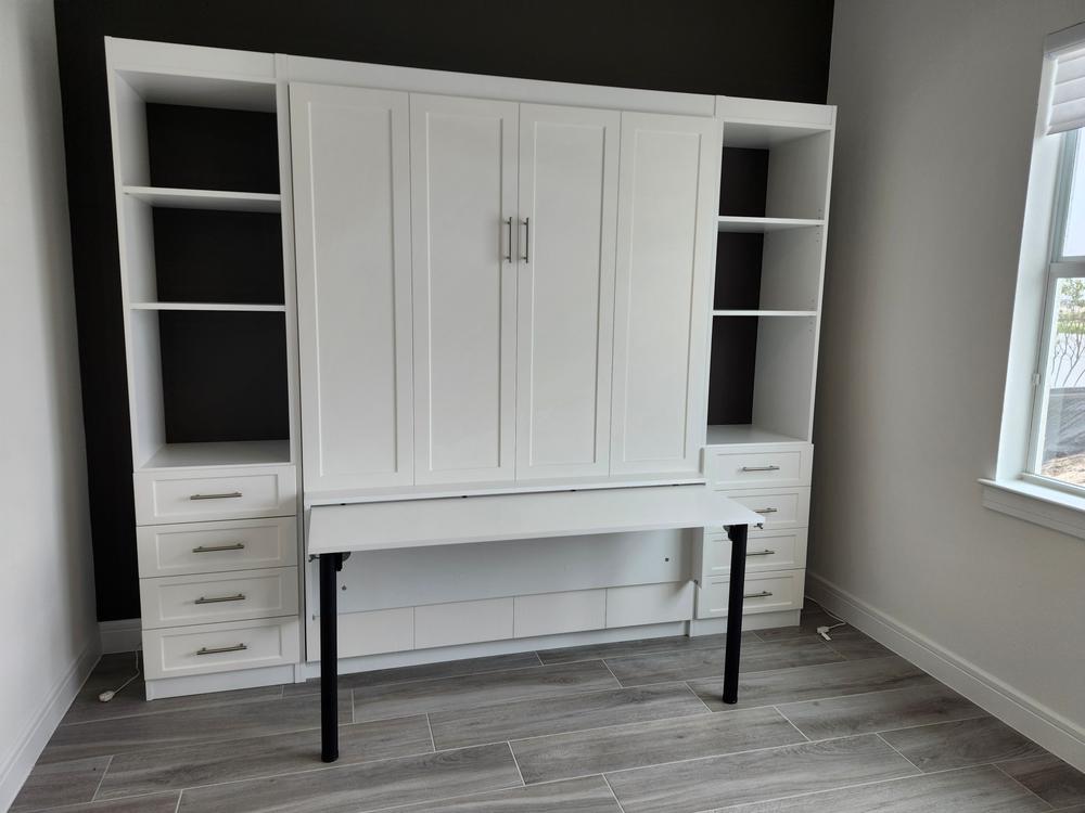 IN STOCK - "The Home Office" Murphy Bed With a Desk - Customer Photo From Bev