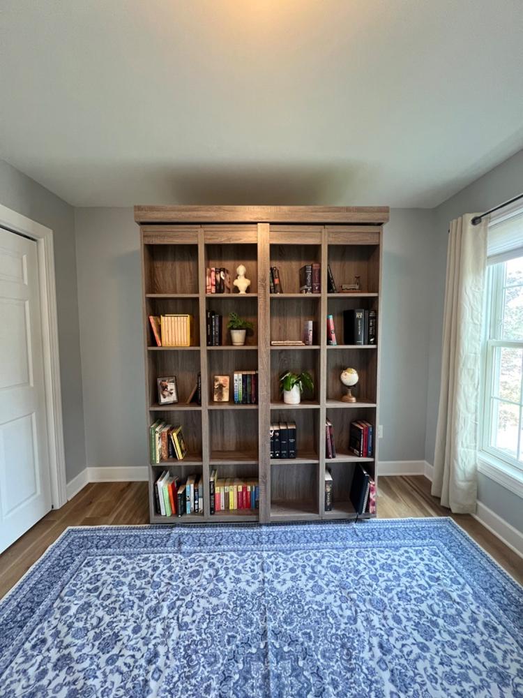 IN STOCK Monaco Double/Full Size Boaz BiFold Bookcase Murphy Bed - Customer Photo From Kelsey Mitchell