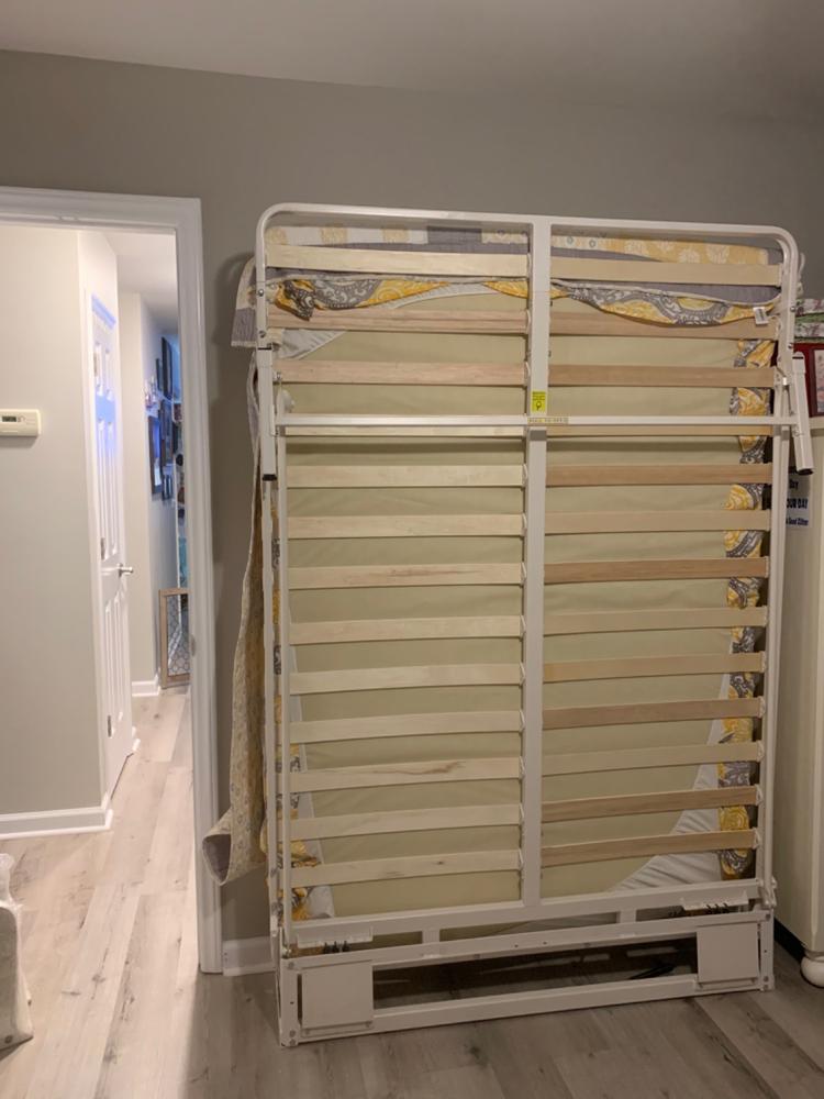 “The Next Bed” Wall-Mounted Murphy Bed Frame - Customer Photo From Maria W.