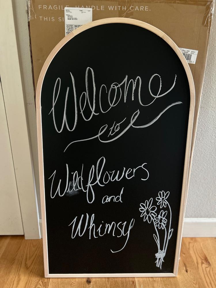 Arched Chalkboard - Customer Photo From Erin Wood