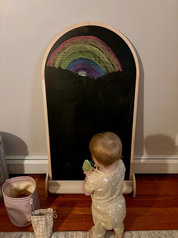 Arched Chalkboard Stand - Customer Photo From Elise