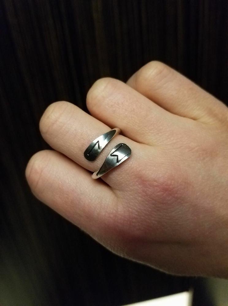 Silver Rune Wrap Ring - Custom Runes - Customer Photo From Brent C.