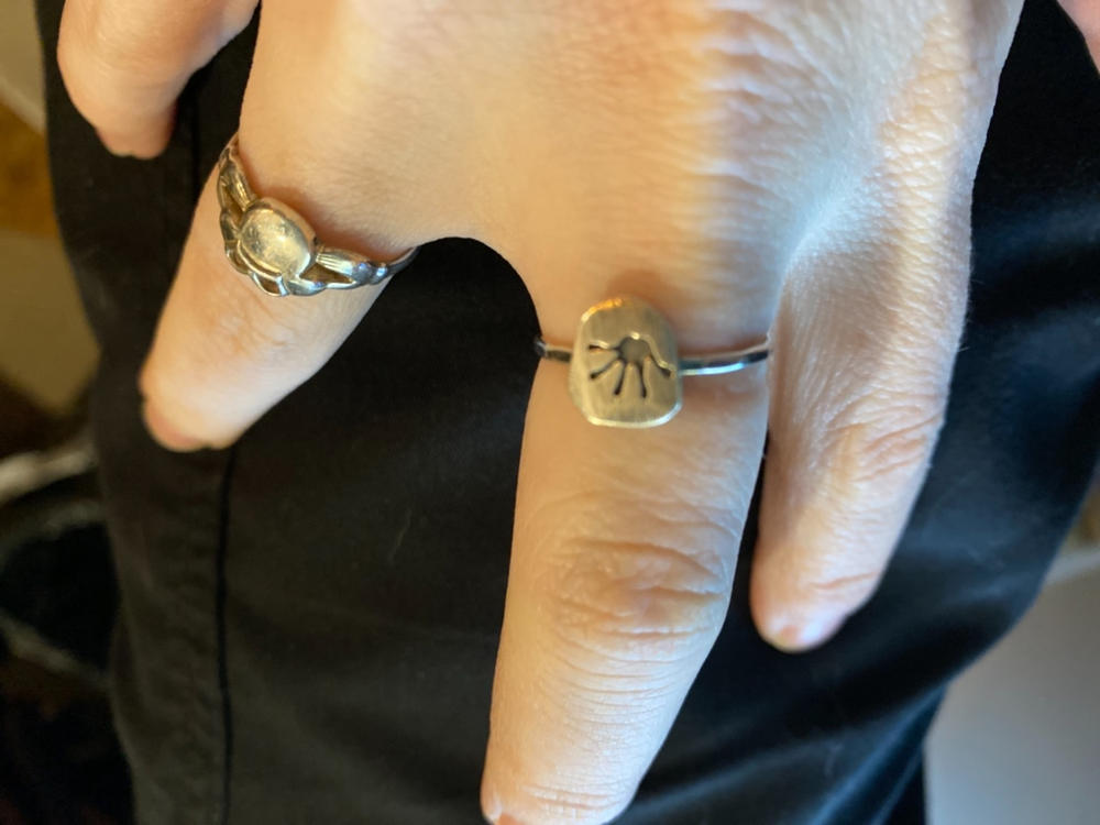 Animal Track Stacking Ring - Wolf, Bear, Deer, Raven - Customer Photo From Courtney McDowell