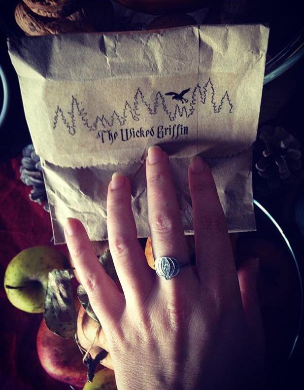 Pumpkin Ring - Custom Rune - Fine Silver - Customer Photo From Anonymous