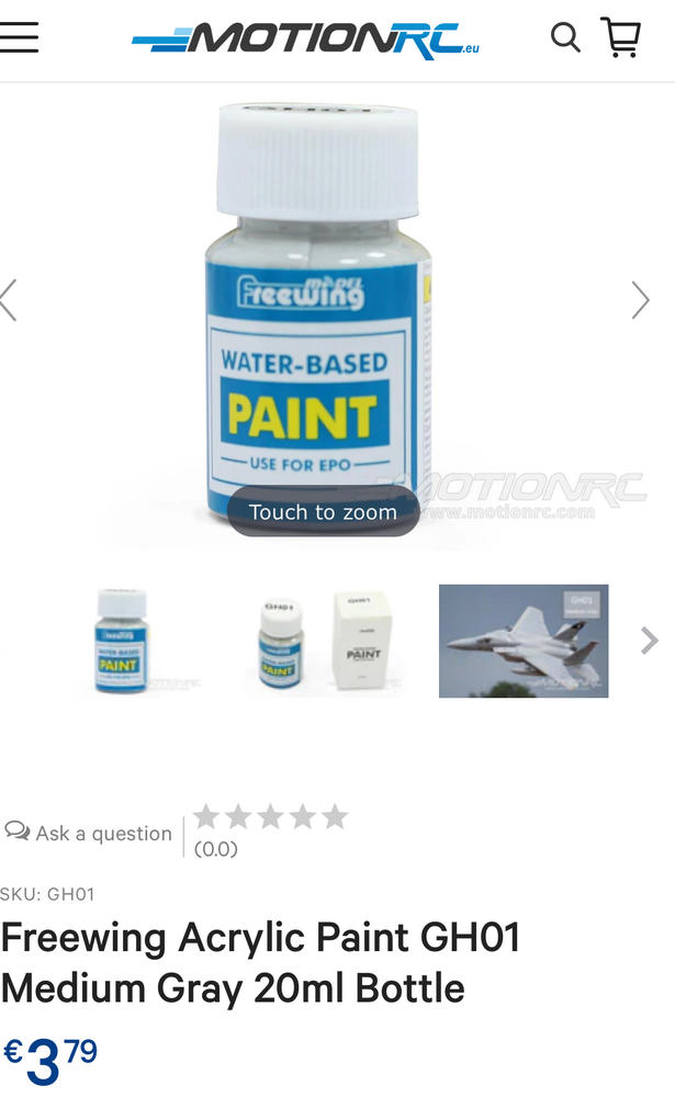 Freewing Acrylic Paint GH01 Medium Gray 20ml Bottle - Customer Photo From Tommy D