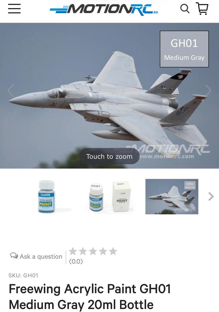 Freewing Acrylic Paint GH01 Medium Gray 20ml Bottle - Customer Photo From Tommy D