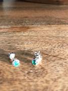 Rock Lobster Jewellery Silver and Emerald 3mm round beaded stud earrings Review