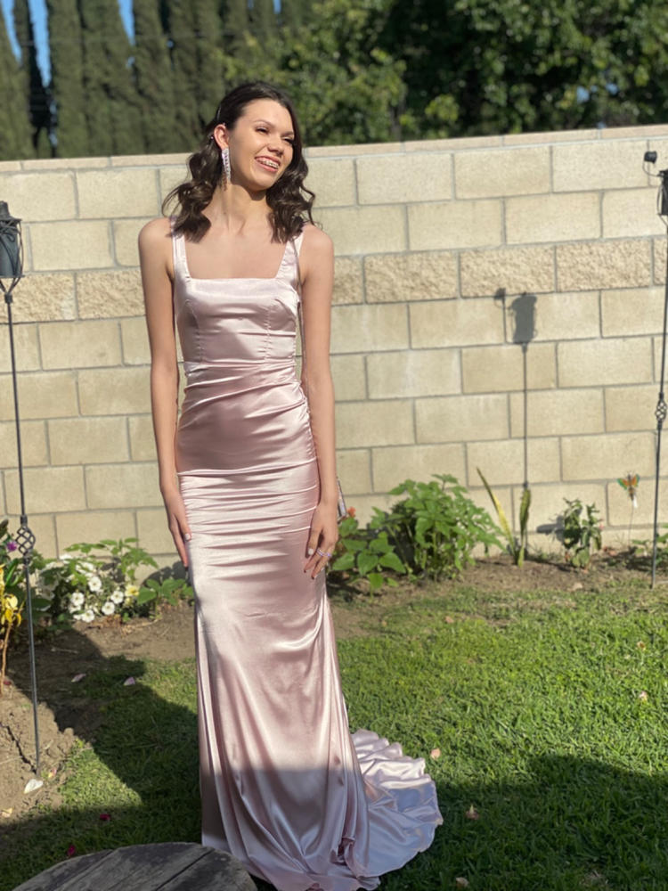 Audrey Square Neck Gown- Pink - Customer Photo From Angelica Villalobos