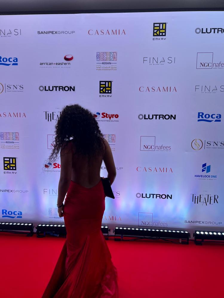 Milan Mermaid Satin Evening Gown-Lipstick Red - Customer Photo From Sharnie