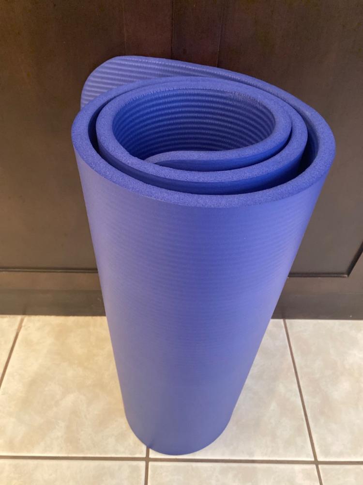 Yoga And Pilates Mat- Extra Thick- 1/2 Inch- Blue - Top Notch DFW, LLC