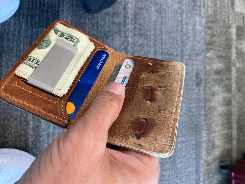 Bifold Card Case Money Clip Wallet - Customer Photo From Mark Stockeland