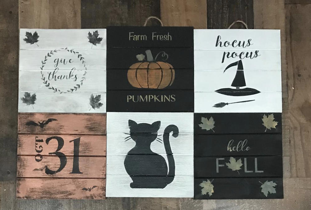 3 New Target Bullseye Fall Halloween DIY Hanging Signs Wood Chalkboard  Stencils