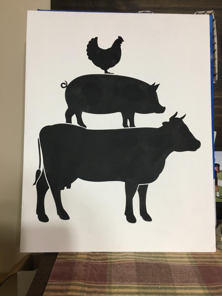 Farmhouse Stencils Reusable Cow Pig Farm Stencils Wood - Temu
