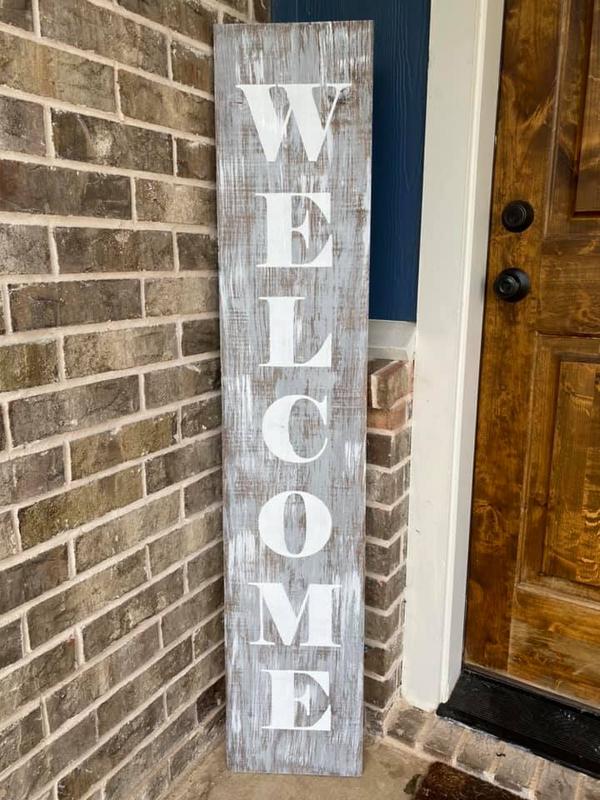 reusable vertical welcome stencil youll love this