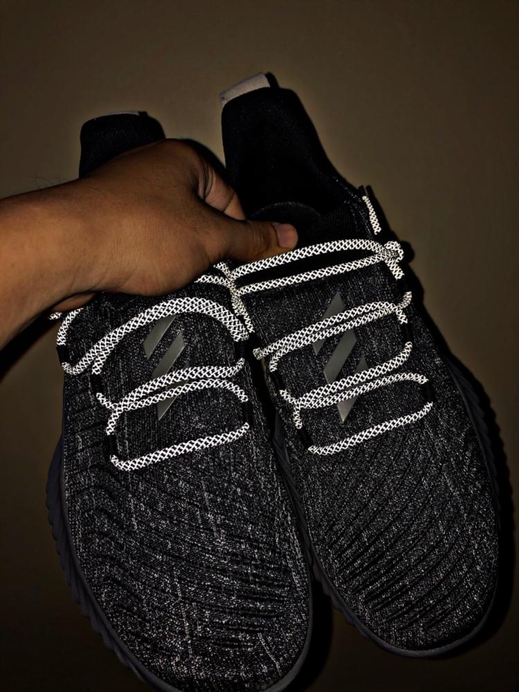 Black Reflective Rope Laces - Customer Photo From Jebb R.