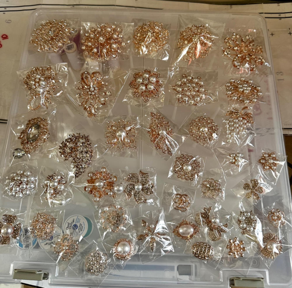 Rose Gold with Pearls Bulk Embellishments | DEAL OF THE MONTH - Customer Photo From Melinda Banks