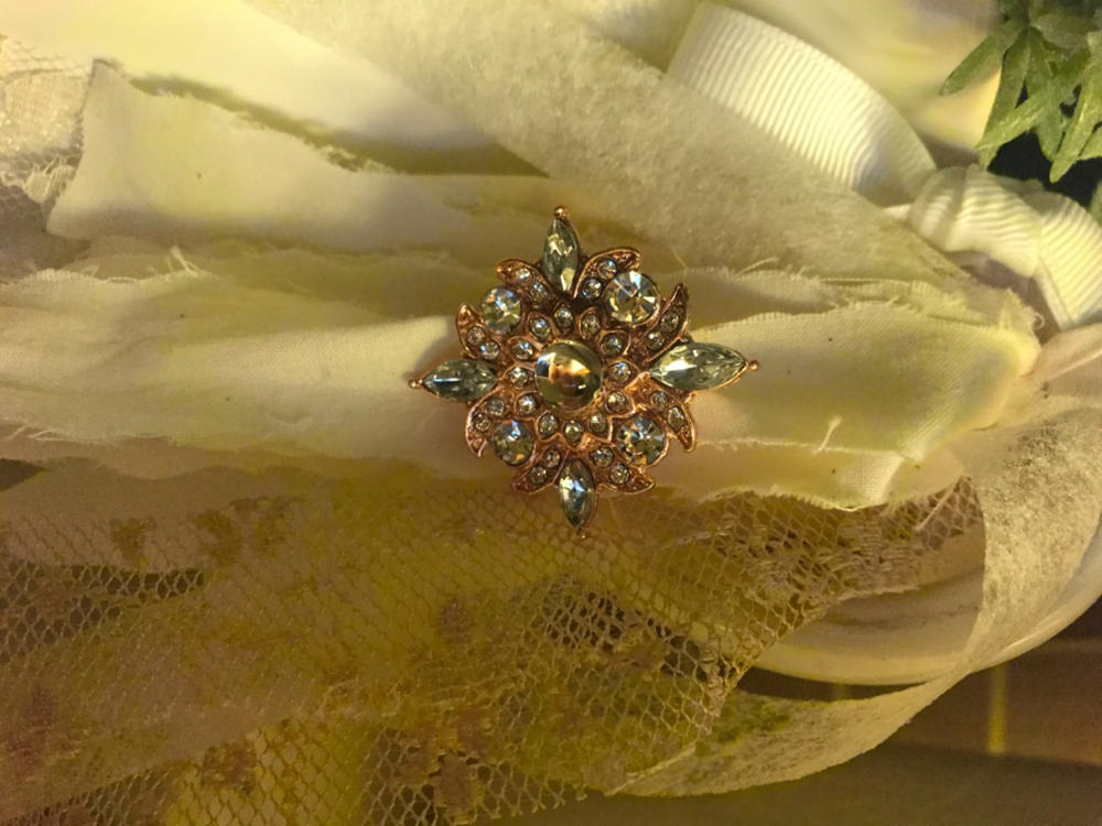 Rose Gold with Pearls | Bulk Rhinestone Embellishments - Customer Photo From Anne Marie Baldwin