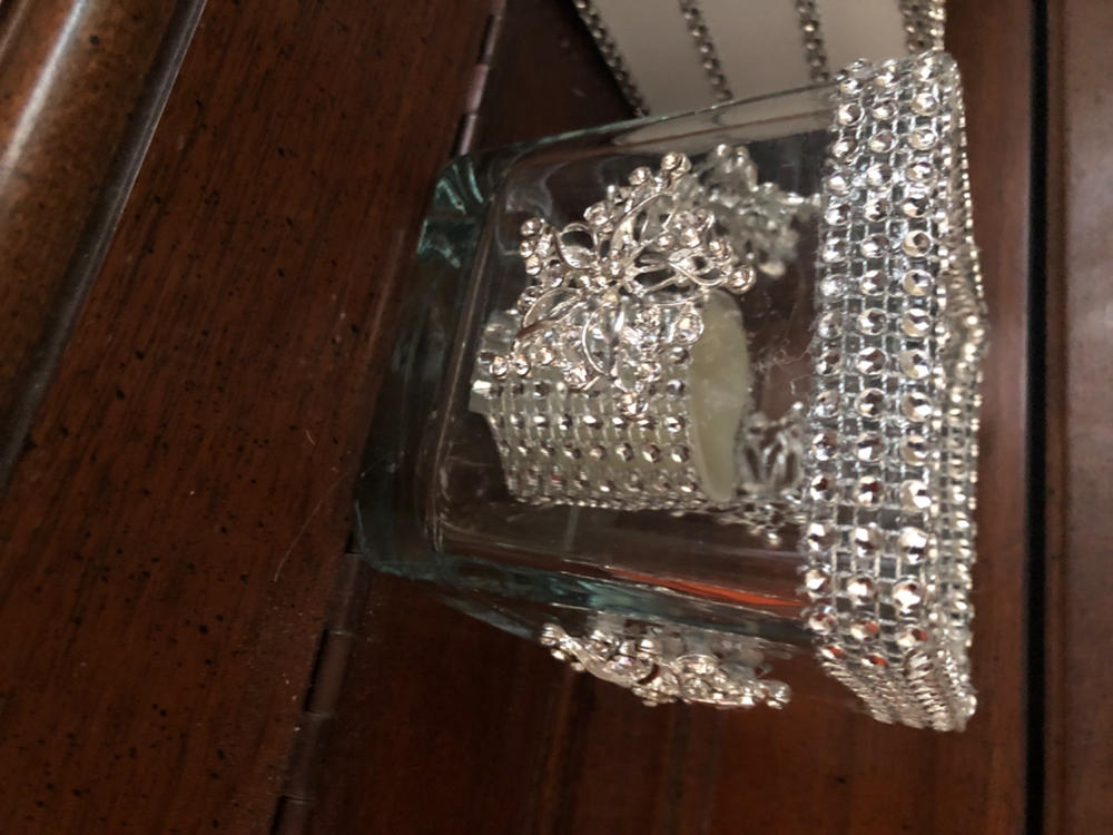 Small Sizes | Bulk Silver Rhinestone Embellishments - Customer Photo From s jane Thiel