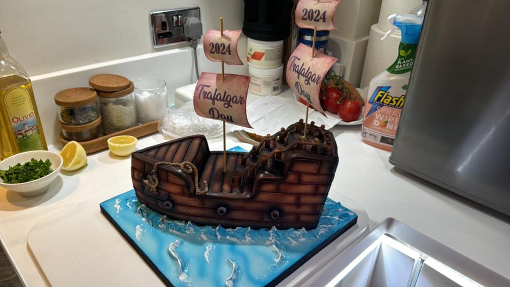 Pirate Ship Cake - Customer Photo From Rodica Patrunjei