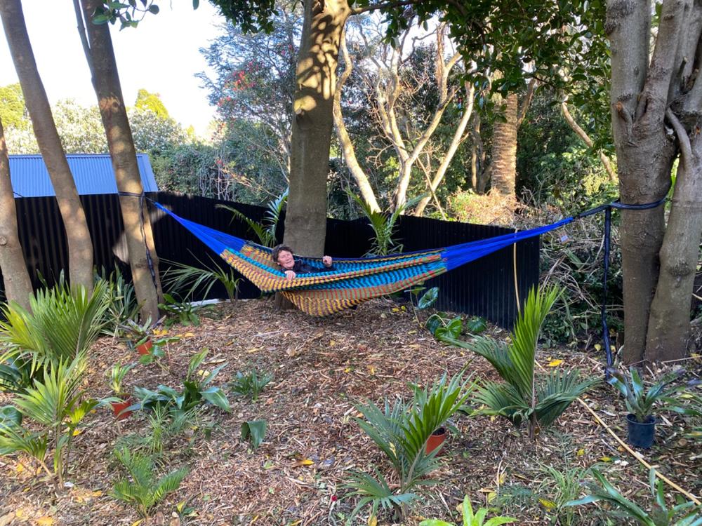 Mexican Thick Cord Hammocks - Customer Photo From Beverley McLean