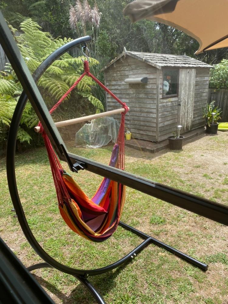 Curved Chair Hammock Stand - Customer Photo From Rhea Anglesey