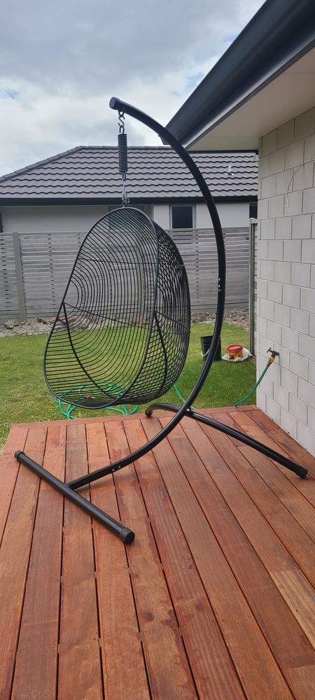 Curved Chair Hammock Stand - Customer Photo From Stu Cordelle