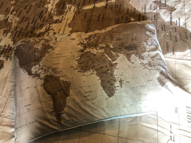 Old World Map Duvet Cover Bedding Set - Customer Photo From Anonymous